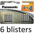 6x8 Panasonic Alkaline Everyday Power AAA
