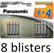 8x8 Panasonic Alkaline Everyday Power AAA