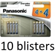 10x8 Panasonic Alkaline Everyday Power AAA