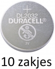 10x Duracell Lithium CR2032 3V minigrip